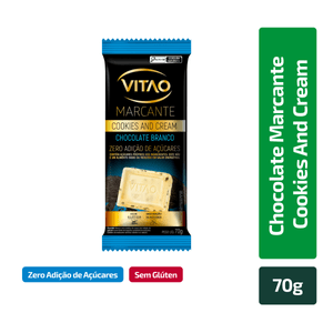 Chocolate Vitao Marcante Cookies and Cream Zero Açúcar 70g