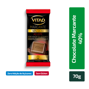 Chocolate Vitao Marcante ao Leite Zero Açúcar 70g