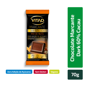 Chocolate Vitao Marcante Dark 60% Mix de Nuts Zero Açúcar 70g