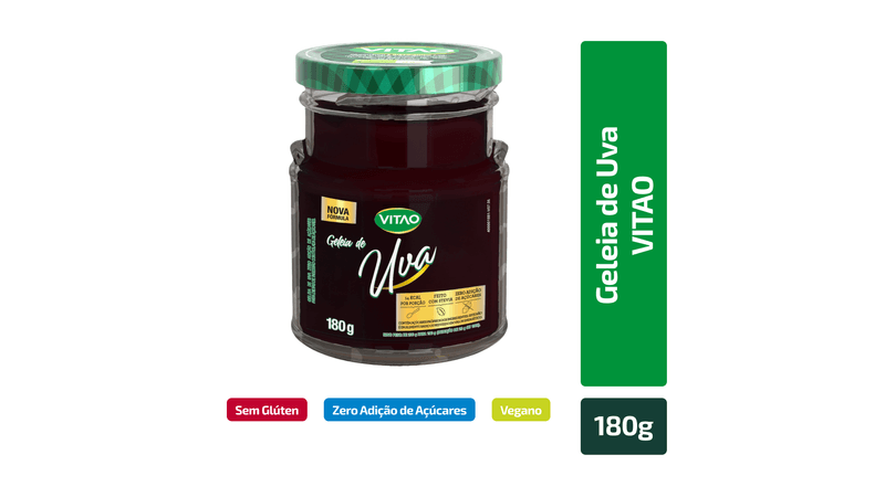 Geleia Zero Adição de Açúcar Uva Vitao 200g