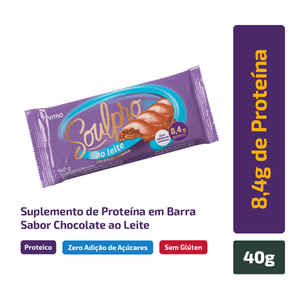 Chocolate Proteico ao Leite Soulpro Zero 40g