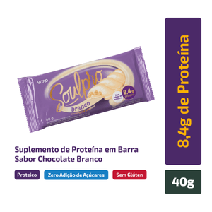 Chocolate Proteico Branco Soulpro Zero 40g