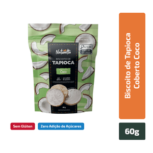 Naturatta biscoito de tapioca cobertura coco 60g