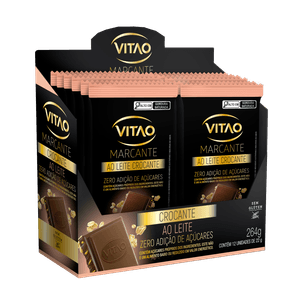 Display 12un Chocolate Ao Leite Cereais Zero 22g