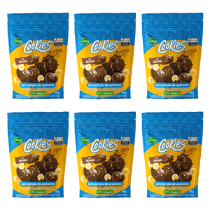 Kit 6 un Cookies Banana Cobertura Choc Zero 120g