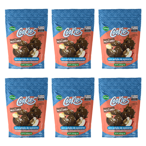 Kit 6 un Cookies Maçã Cobertura Choc Zero 120g