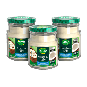 KIT  3 UN COCADA AO LEITE ZERO 200g  | VITAO