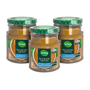 KIT  3 UN DOCE DE LEITE ZERO COM COCO 200g | VITAO