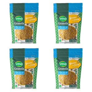 KIT 4UN GRANOLA ZERO BANANA E CACAU 250G