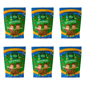 KIT 6 UN COOKIES INTEGRAL CACAU KIDS 80G